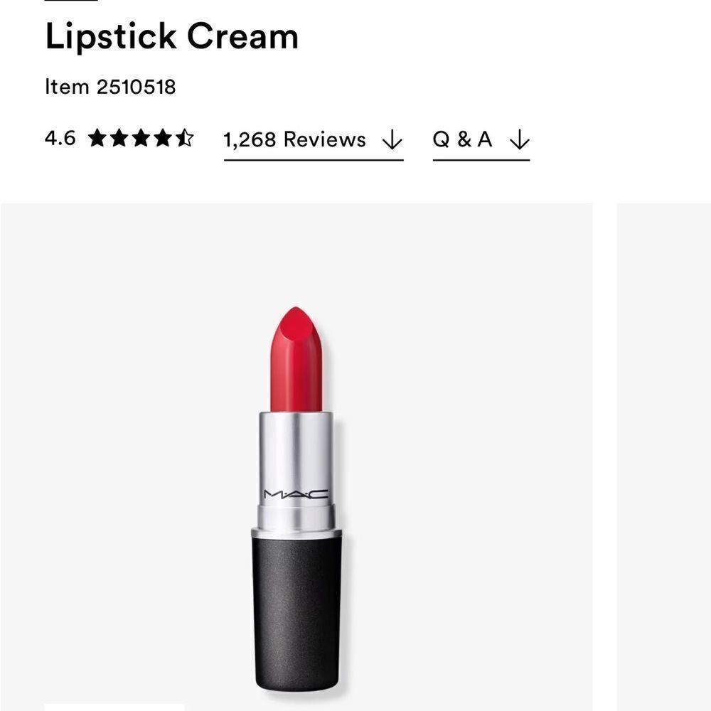 Mac cream lipstick New in the box original size Brave red Ipsy bag